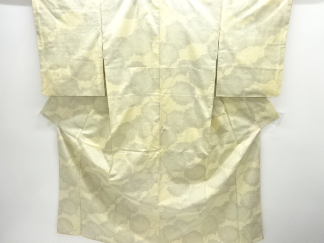 JAPANESE KIMONO / OSHIMA TSUMUGI / WOVEN LEAVES